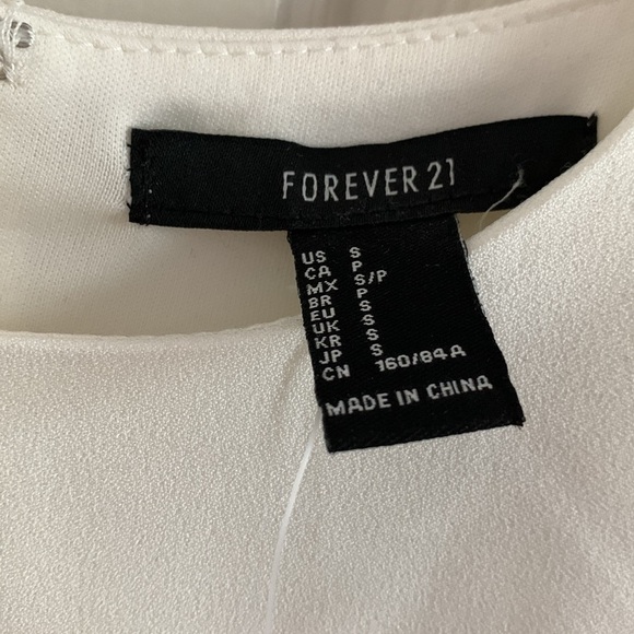 NWT Forever21 white short dress front knot Small - Picture 2 of 7